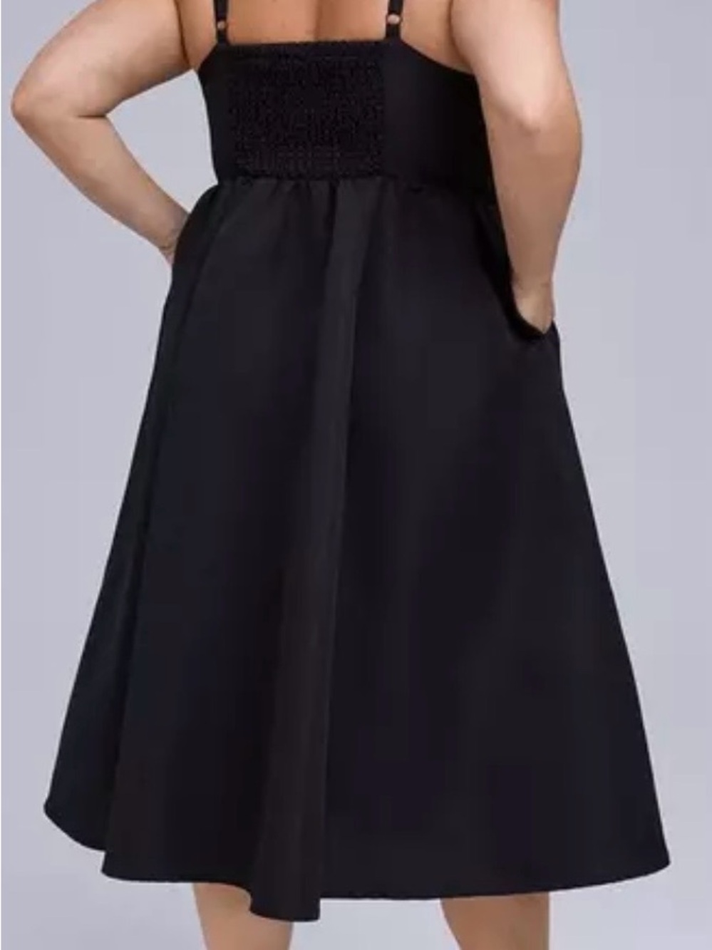 Black Bow-Front Fit & Flare Dress NWT Torrid Sz 3 - Picture 5 of 7